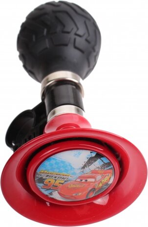 fietstoeter Cars 13 cm zwart/rood