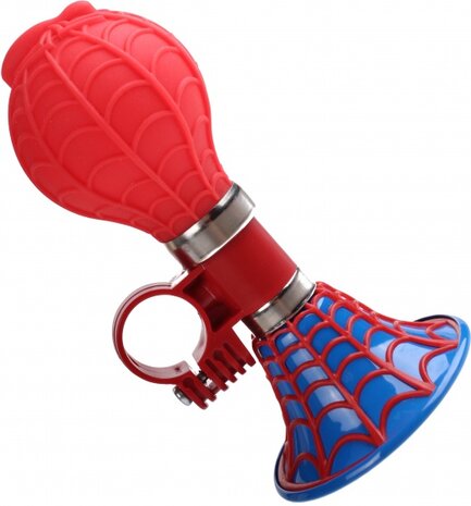 fietstoeter Spider-Man 13 cm rood/blauw