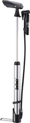 handpomp met drukmeter aluminium zilver