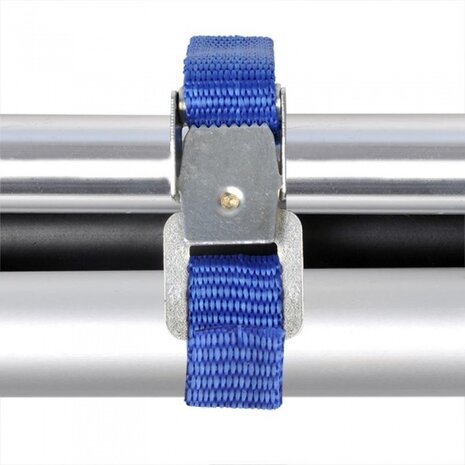 fietsriempjes met metalen gesp 40 cm blauw 4 stuks