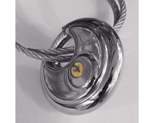 hangslot discus 70 x 9 mm zilver