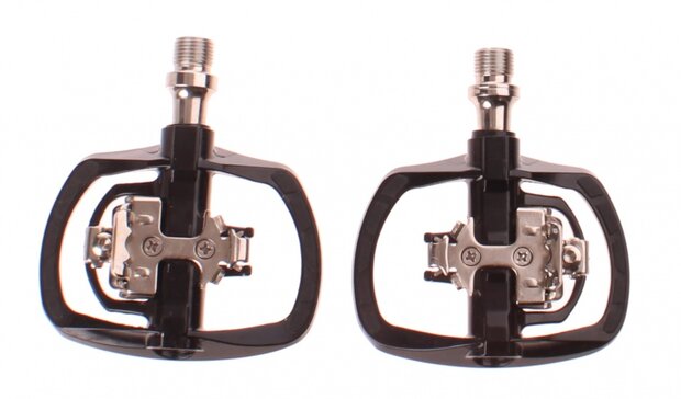 klikpedalen set SPD Combi 9/16 inch zwart
