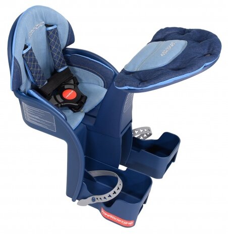 fietszitje voor Deluxe blauw 1-4 jaar 2-delig