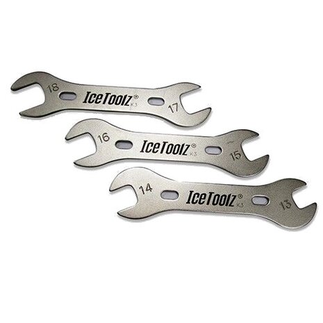 conussleutelset 13/14-15/16-17/18 mm 15 cm zilver/zwart