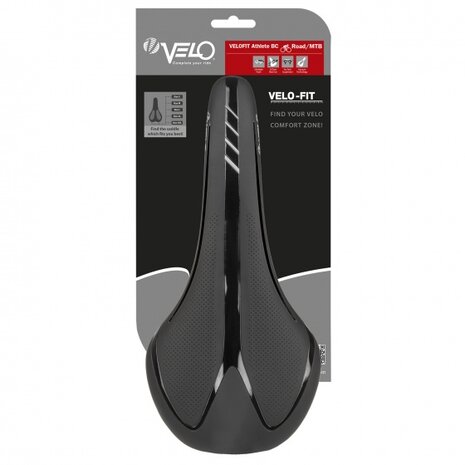 zadel Fit Athlete BC S 286 x 134 mm zwart