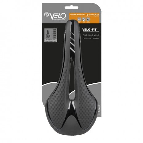 zadel Fit Athlete FC S 286 x 134 mm zwart