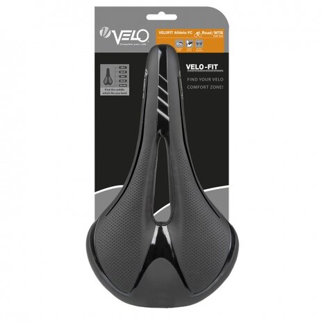 zadel Velo-Fit Athlete FC XL 277 x 163 mm zwart