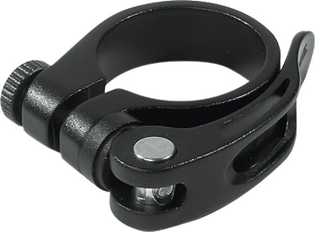 zadelklempen 31,8 mm aluminium zwart