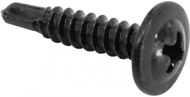 zelftappende schroeven 4 x 25 mm staal zwart 100 stuks