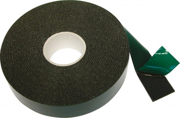 dubbelzijdige tape 25 mm 5 meter zwart