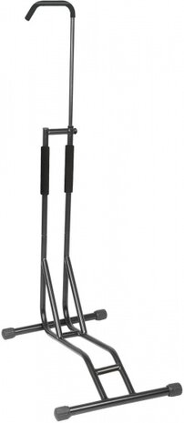 fietsenrek voor &eacute;&eacute;n fiets 59 x 38 x 110/140 cm zwart