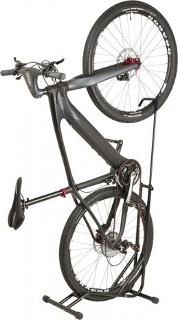 fietsenrek voor &eacute;&eacute;n fiets 59 x 38 x 110/140 cm zwart