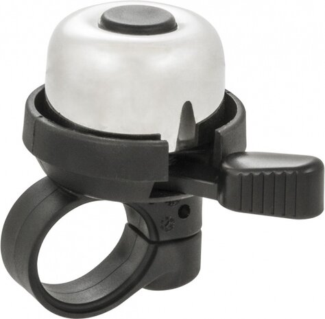 fietsbel Bella zilver/zwart 33 mm