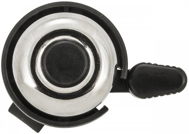 fietsbel Bella zilver/zwart 33 mm