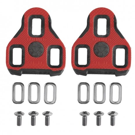 schoenplaatjes set look rood/zwart