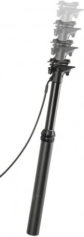 zadelpen verstelbaar Levitate EX 125 31,6 x 440 mm zwart