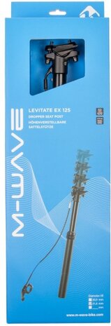 zadelpen verstelbaar Levitate EX 125 31,6 x 440 mm zwart