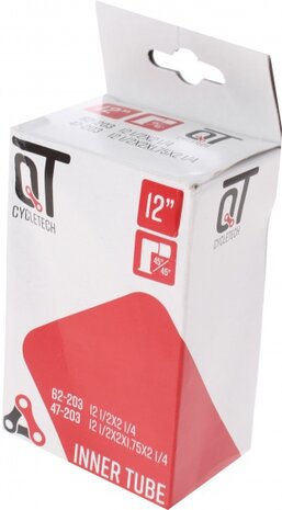 binnenband 12 inch (47/62-203) AV 45&deg; (43 mm) zwart
