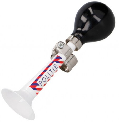 fietstoeter Politie wit 18 cm