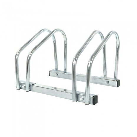 fietsenrek voor twee fietsen 26 x 40 x 33 cm zilver