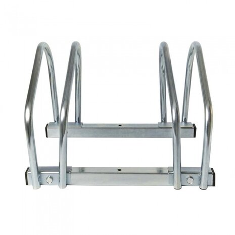 fietsenrek voor twee fietsen 26 x 40 x 33 cm zilver