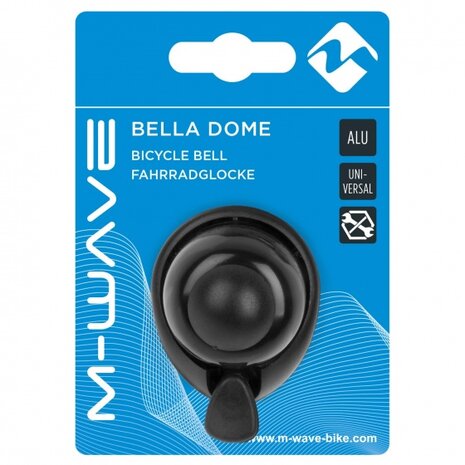 mini-fietsbel 34 mm aluminium zwart
