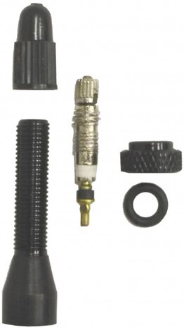 tubeless ventiel met bovenmoer 36 mm FV zwart 2 stuks