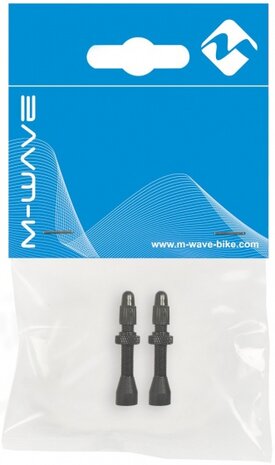 tubeless ventiel met bovenmoer 36 mm FV zwart 2 stuks