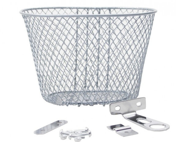 kinderfietsmand 8,5 liter zilver
