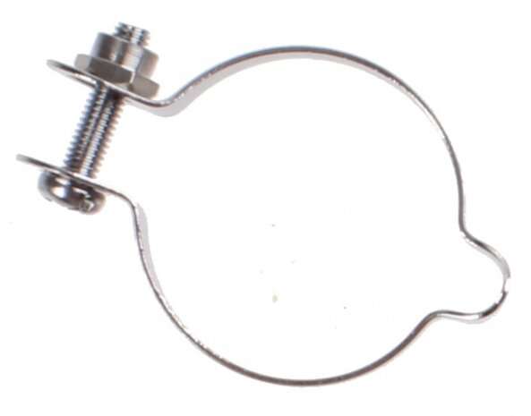 kabelclip 25,4 mm aluminium zilver per stuk