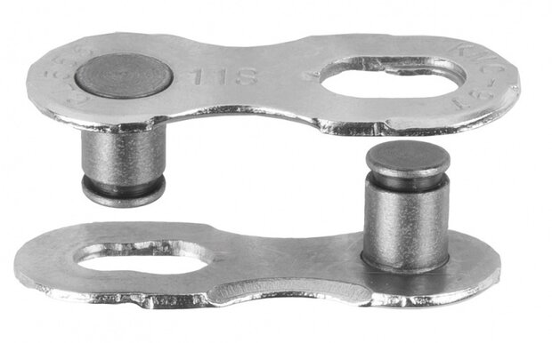 kettingschakel Missing Link staal 11S zilver 2 stuks