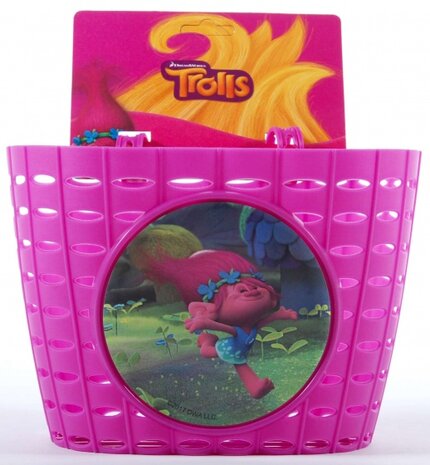 fietsmandje trolls roze