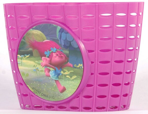 fietsmandje trolls roze