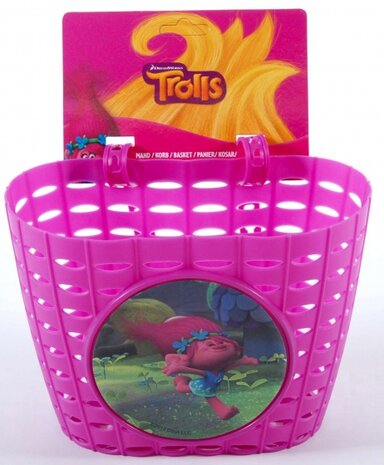 fietsmandje trolls roze