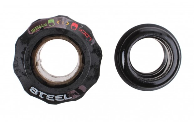 balhoofdstel semi-ge&iuml;ntegreerd stuurslot 1 1/8 inch zwart