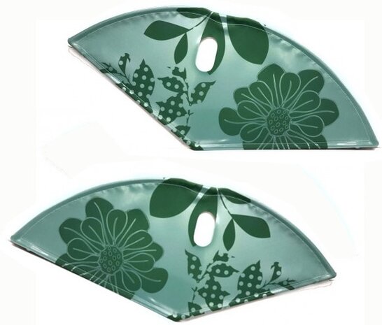 jasbeschermerset lakdoek 28 inch 57 cm bloemen groen