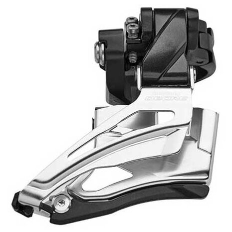voorderailleur Deore M6025 10S dubbel klem hoog zilver