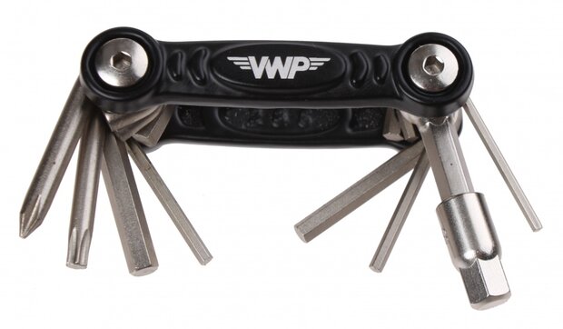 multitool Torx 7 cm zwart/zilver 9 functies