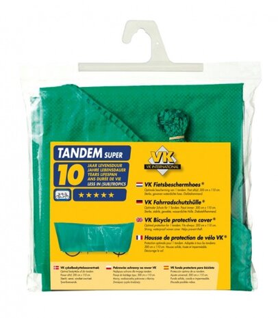 fietsbeschermhoes Tandem 110 x 300 cm groen