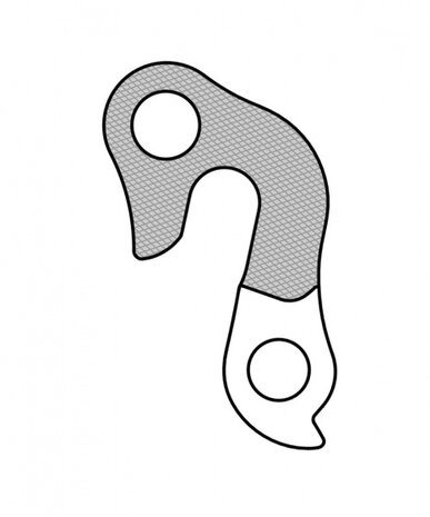 derailleurhanger GH-205 Fuji 62 mm zilver
