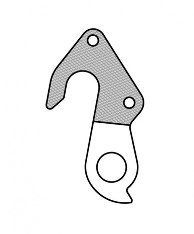 derailleurhanger GH-216 Focus 54 mm zilver