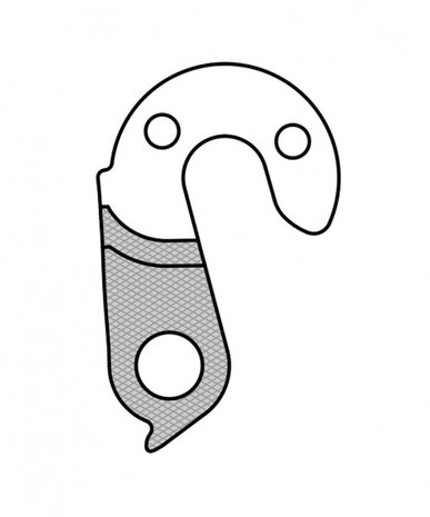 derailleurhanger GH-221 Lapierre 52 mm zilver