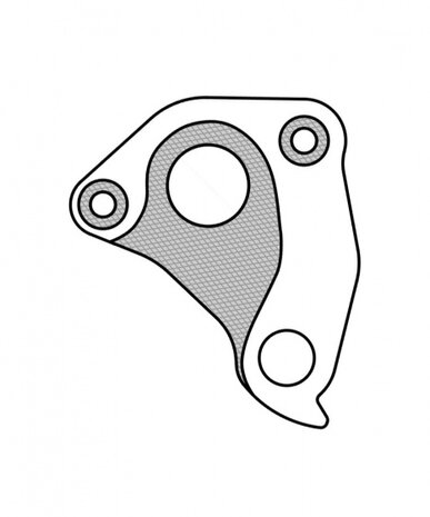 derailleurhanger GH-223 Lapierre 55 mm zwart