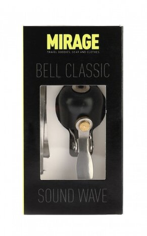 fietsbel Classic Sound Wave staal 27 mm zwart