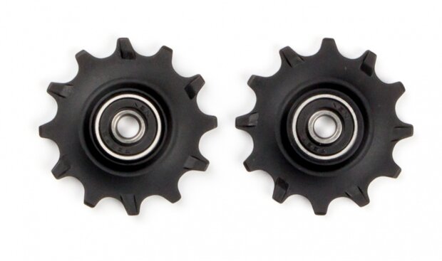 derailleurwieltjes 11 tanden 9-11S zwart 2 stuks