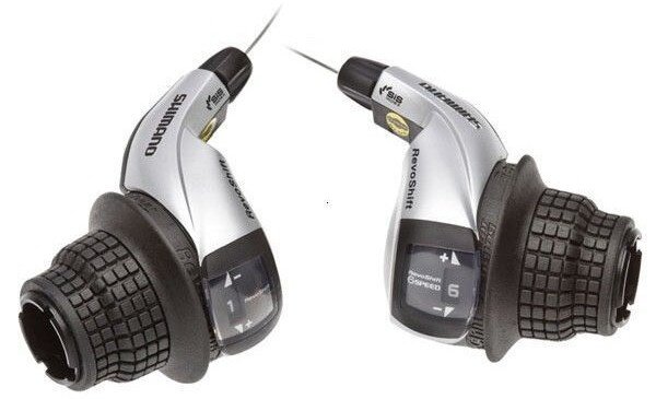 shifter-set Tourney RS45 3/7S zwart/zilver