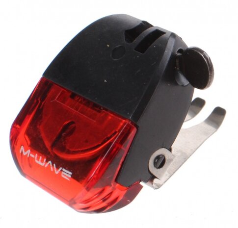 remlicht helios led batterij 4 cm zwart/rood