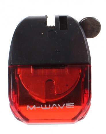 remlicht helios led batterij 4 cm zwart/rood