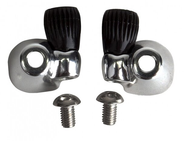 kabelstopper Race Down-Tube L+R zilver 2 stuks