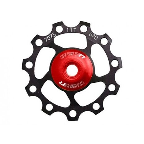 derailleurwieltje SP880 11 tanden 9/10/11S zwart/rood